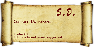 Simon Domokos névjegykártya